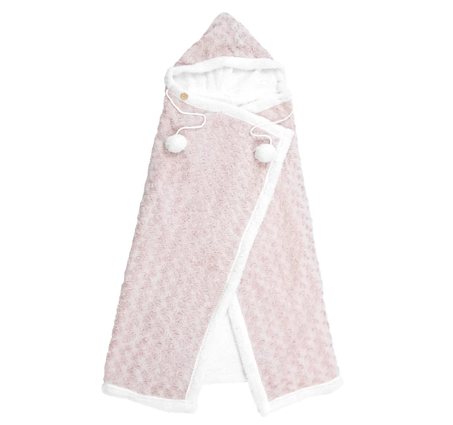 Bubblegum 101x127cm Hooded Blanket Pink - Image 3