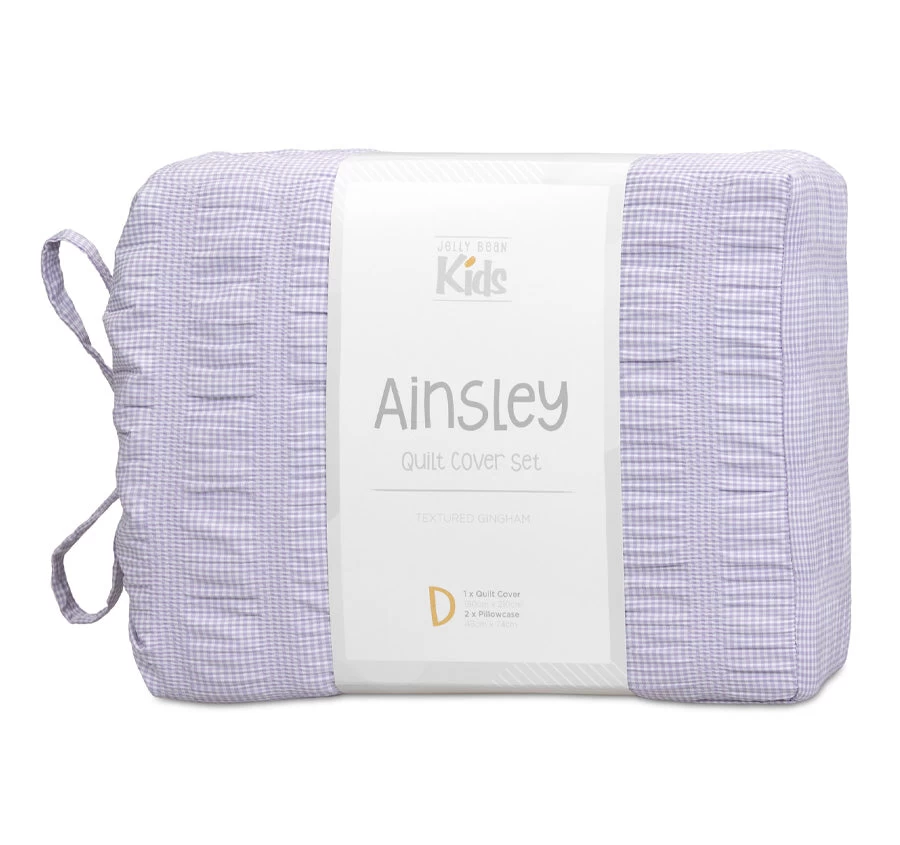 Ainsley Quilt Cover Set Range Lilac - Image 5