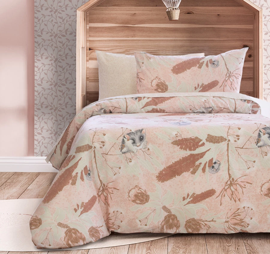 Bush Baby Quilt Cover Set Range Pink
