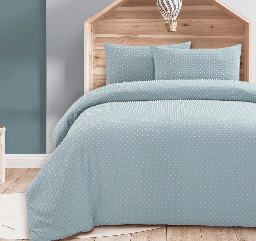 Cloud Puff Quilt Cover Set Range Blue