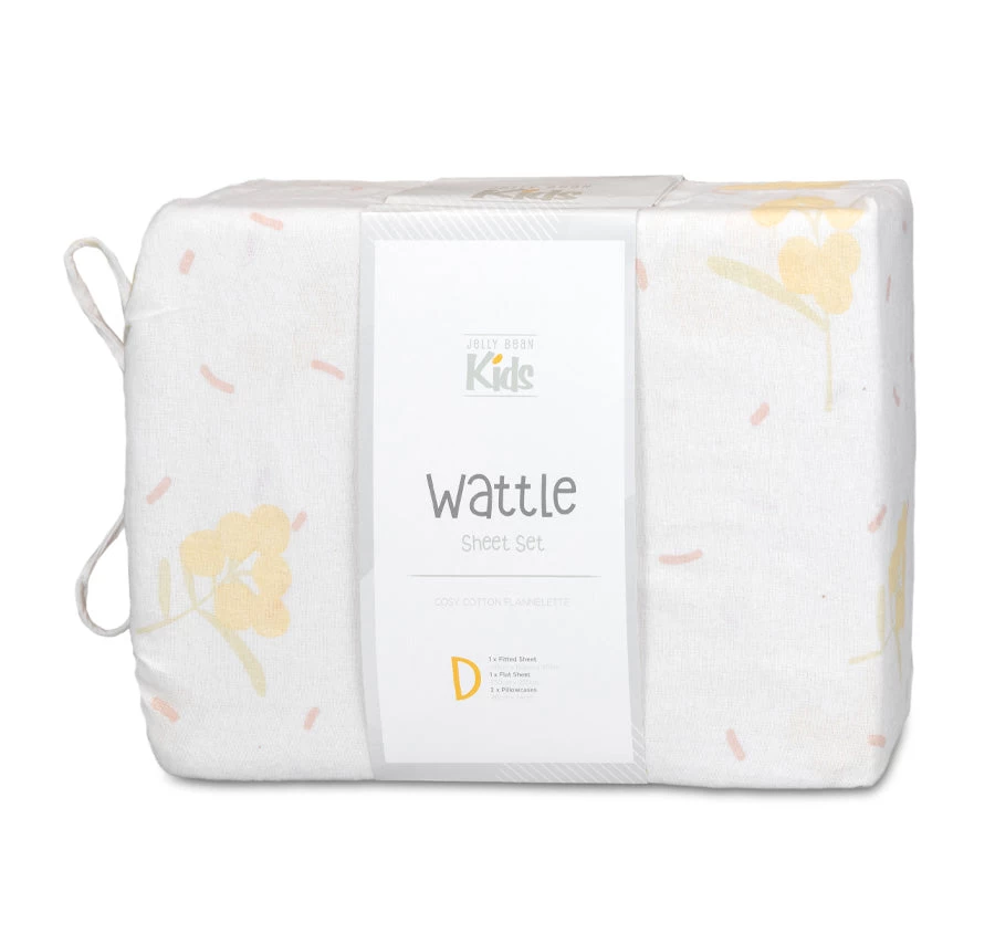 Wattle Flannelette Cotton Sheet Set Range Multi - Image 4