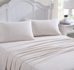 Laura Ashley Evie Flannelette Sheet Set Range Soft Pink