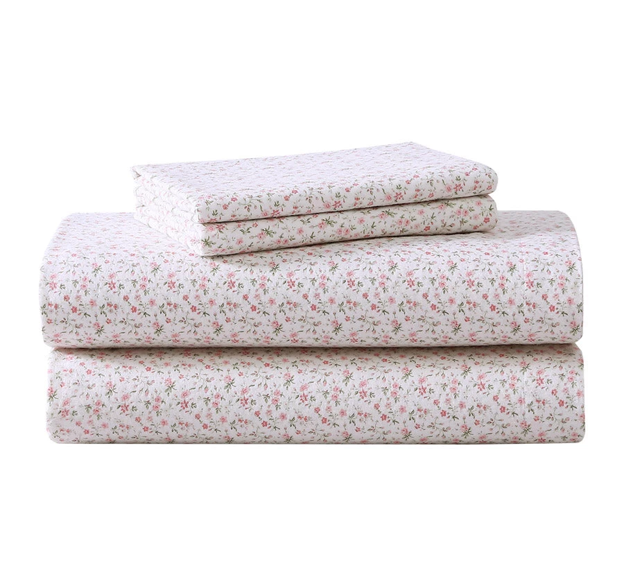 Laura Ashley Evie Flannelette Sheet Set Range Soft Pink - Image 3