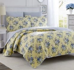 Laura Ashley Linley Coverlet Set Yellow