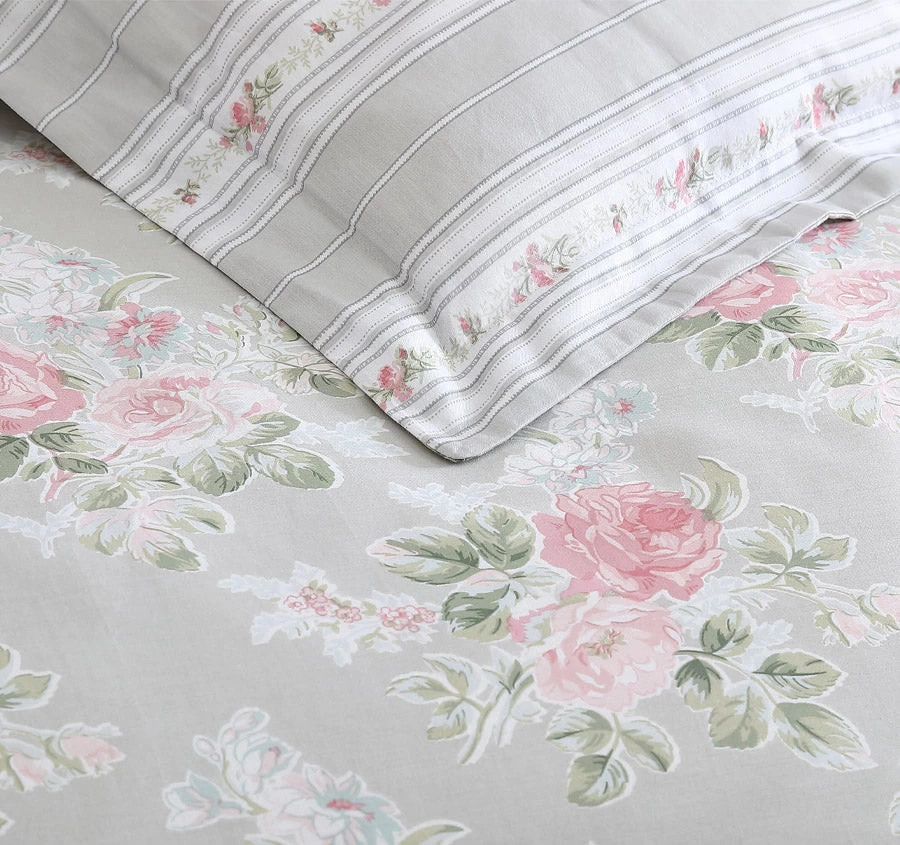 Laura Ashley Melany Quilt Cover Set Range Pink And Grey - Image 6