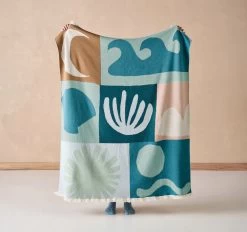 Beach Day Cot Blanket Saltwater