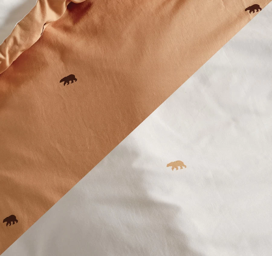 Bear Hug Quilt Cover Set Range Caramel - Image 2