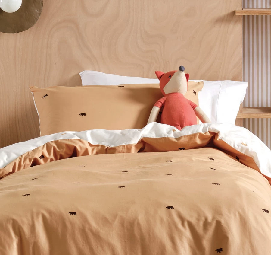 Bear Hug Quilt Cover Set Range Caramel - Image 4