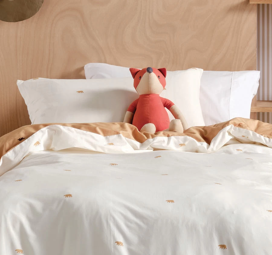 Bear Hug Quilt Cover Set Range Caramel - Image 9