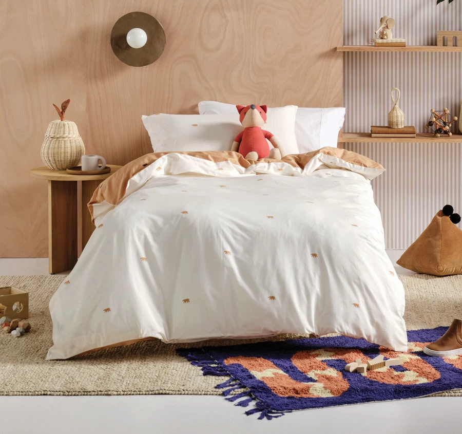 Bear Hug Quilt Cover Set Range Caramel - Image 6