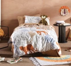Big Cats Quilt Cover Set Range Terracotta