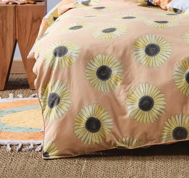 Hello Sunshine Quilt Cover Set Range Peach - Image 3