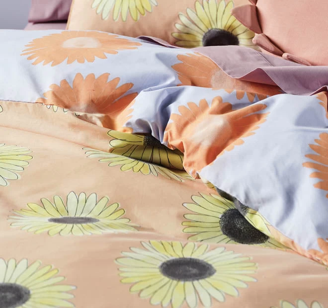 Hello Sunshine Quilt Cover Set Range Peach - Image 5