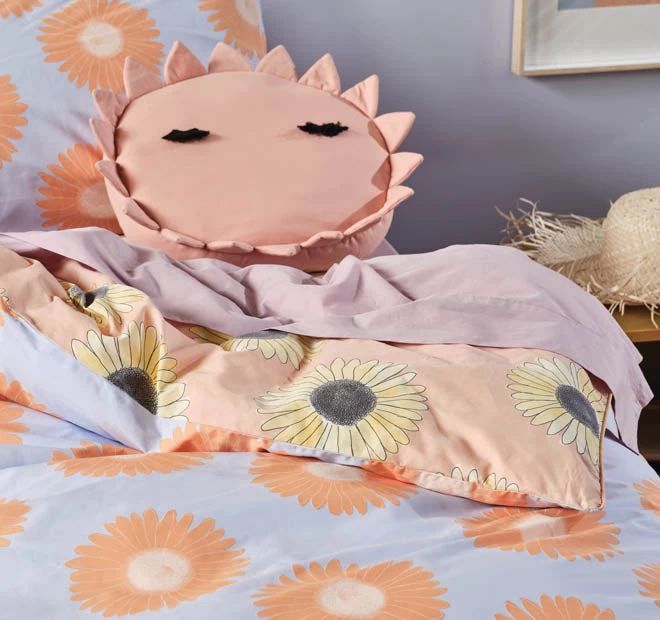 Hello Sunshine Quilt Cover Set Range Peach - Image 6