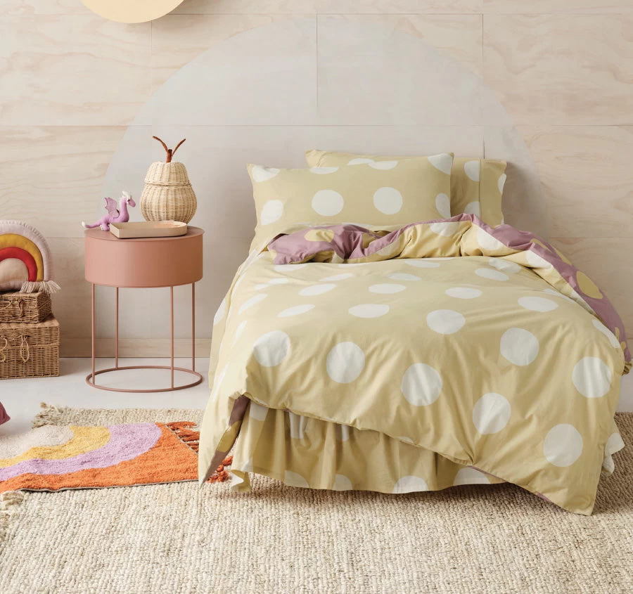 Roundabout Quilt Cover Set Range Berry And Wheat - Image 5