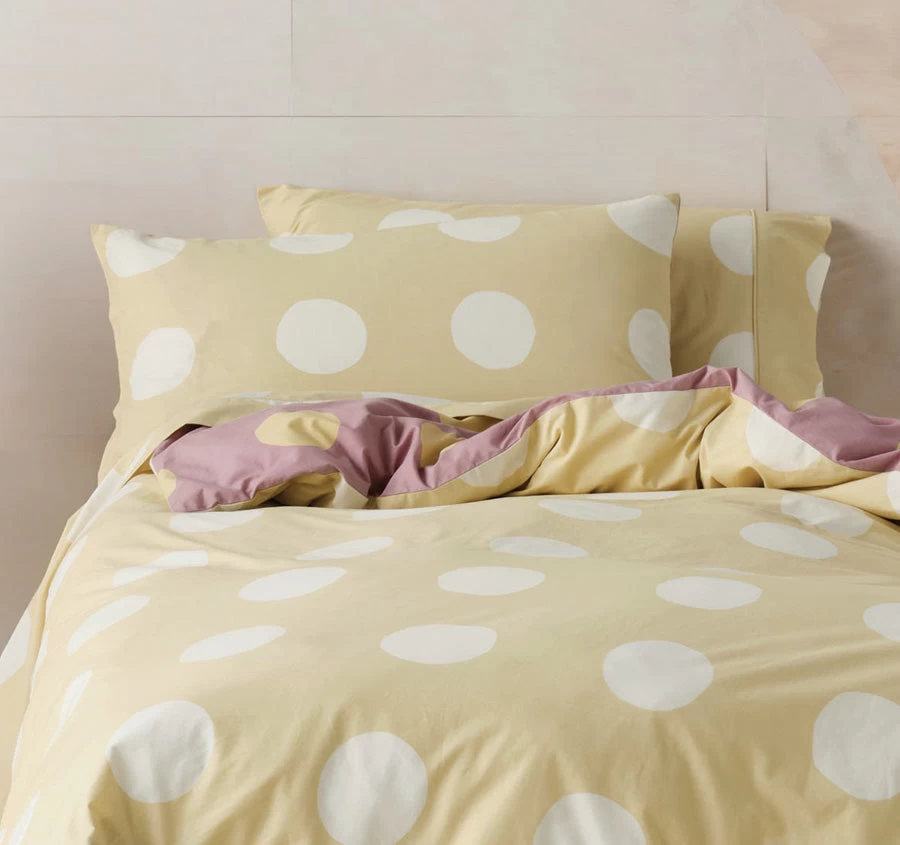 Roundabout Quilt Cover Set Range Berry And Wheat - Image 7