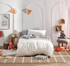 Smiles All Round Quilt Cover Set Range Sugar And Smoke