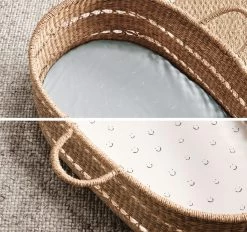 Smiles All Round 2 Piece Bassinet Fitted Sheets Sugar And Smoke