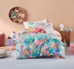 The Reef Quilt Cover Set Range Aqua