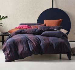 Albert Quilt Cover Set Range Navy
