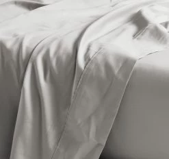 Hotel Augusta 500THC Cotton Sateen Mega Fitted Or Flat Sheet Range Grey