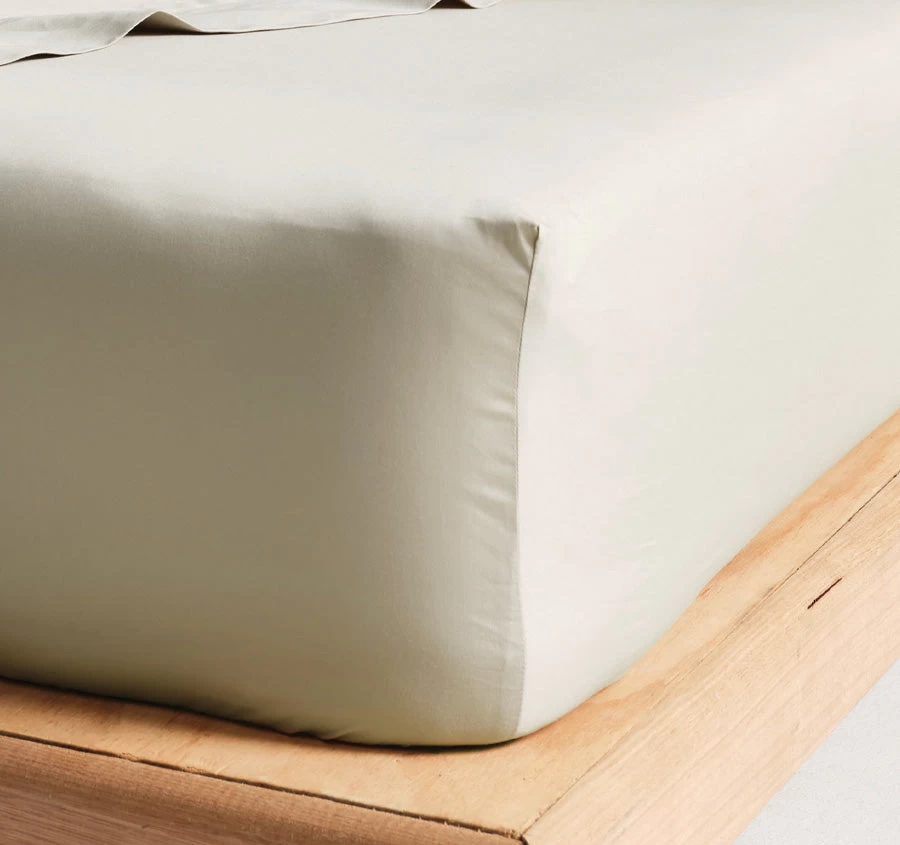 Hotel Augusta 500THC Cotton Sateen Mega Fitted Or Flat Sheet Range Taupe - Image 2