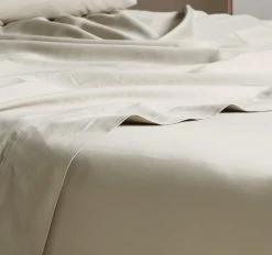 Hotel Augusta 500THC Cotton Sateen Mega Fitted Or Flat Sheet Range Taupe