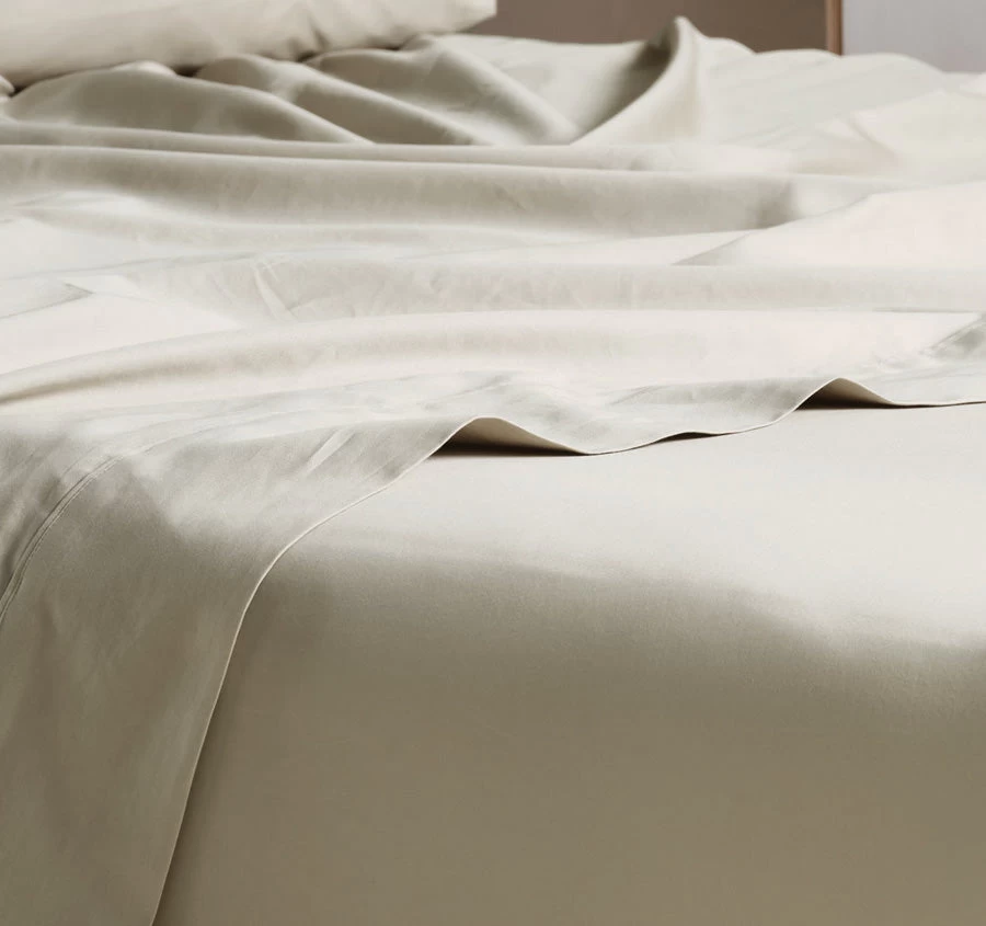 Hotel Augusta 500THC Cotton Sateen Mega Fitted Or Flat Sheet Range Taupe