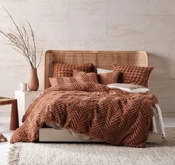 Fog Quilt Cover Set Range Cinnamon
