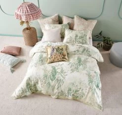 Katherine Quilt Cover Set Range Green