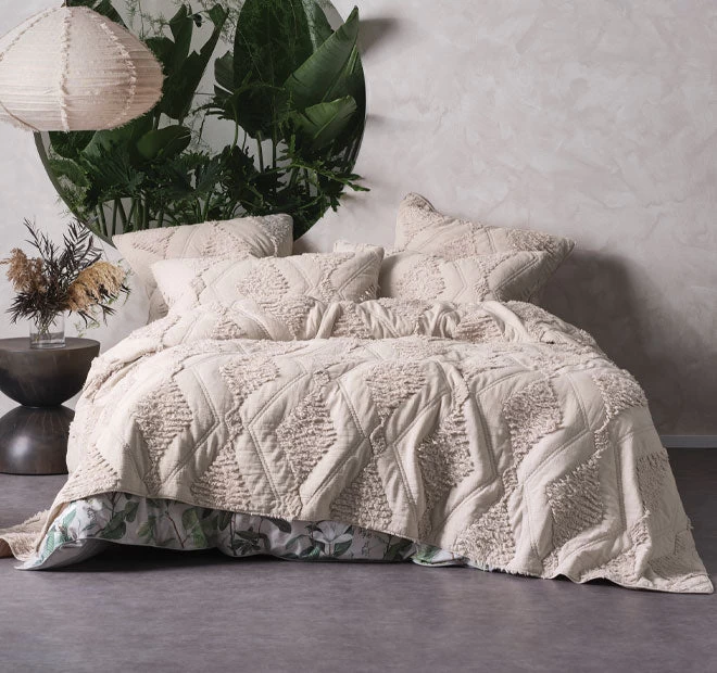 Piero Queen To King Bed Cover Range Sand