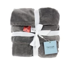 Plush Kids Bathrobe Range Charcoal