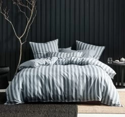ReJeaneration Adrie Quilt Cover Set Range Charcoal