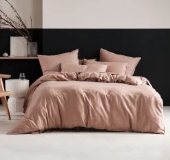 ReJeaneration Rialta Quilt Cover Set Range Rust