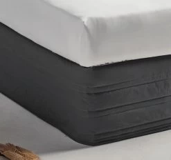 Vienna 300THC Cotton Quilted Valance Range Charcoal