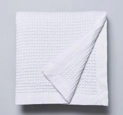 Cotton Waffle Blanket Range White