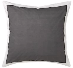 Essex European Pillowcase Charcoal