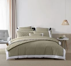 Essex Quilt Cover Set Range Olive