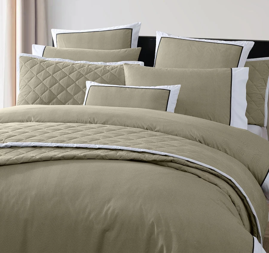 Essex Quilt Cover Set Range Olive - Image 5
