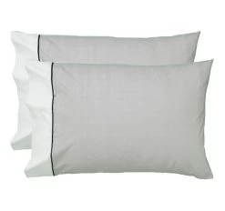 Essex Standard Pillowcase Pair Pewter