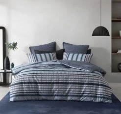 Mason Quilt Cover Set Range Indigo