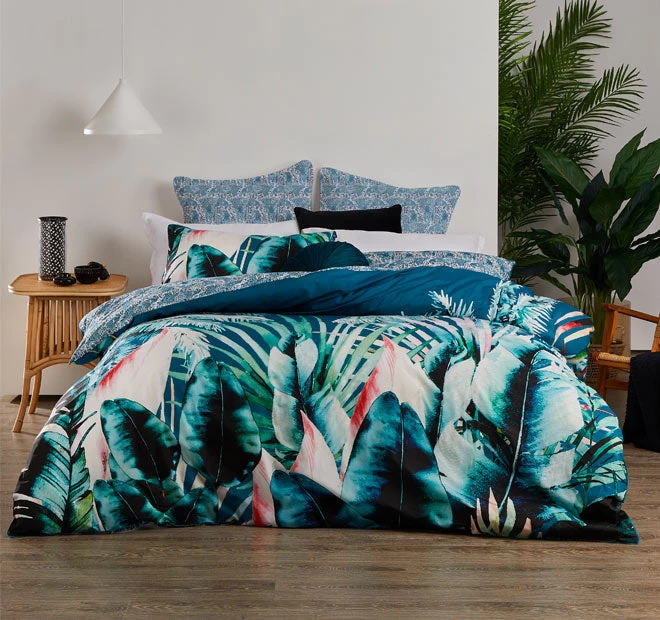 Mauritius Quilt Cover Set Range Teal