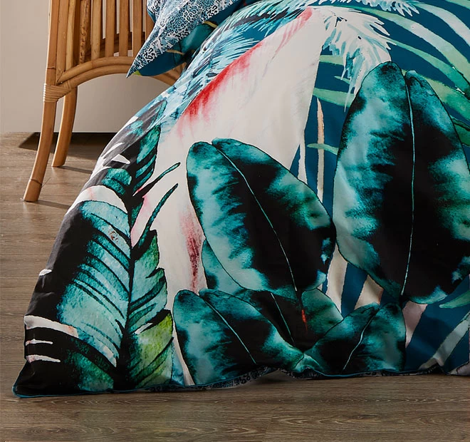 Mauritius Quilt Cover Set Range Teal - Image 3