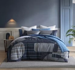 Statham Quilt Cover Set Range Navy