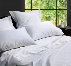 Hotel Grande 400THC Egyptian Cotton Sateen Mega Fitted Or Flat Sheet Range White