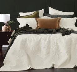 Lourdes Bedspread Set Range Ivory