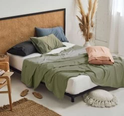 Nara 400THC Bamboo Cotton Mega Sheet Set Range Moss