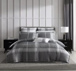 Cannon Quilt Cover Set Range Charcoal