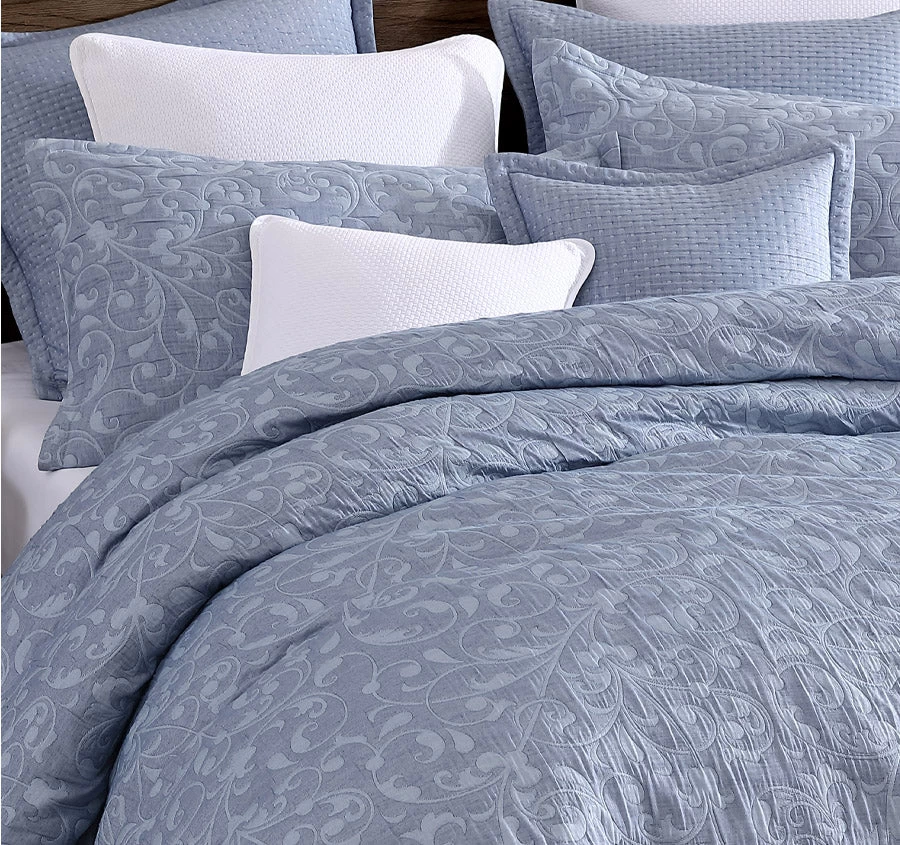 Leoni Quilt Cover Set Range Blue - Image 5