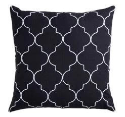 Linen Mykonos 50x50cm Filled Cushion Black